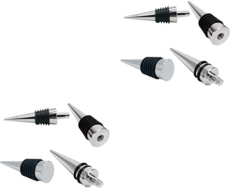 Alipis 8 STK Weinstopper Getränkeflaschenverschluss Vacu Weinsparer Alkohol Stopper Stecker Für Weinflaschen Metallische Spitzen Weinkorken Weinflaschenverschluss Rotweinstopfen Silver