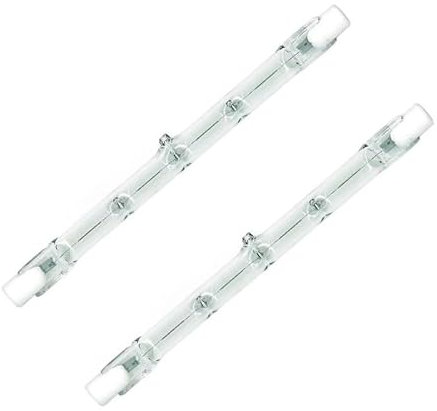 LEDLUX 2 Pezzi Lampade Alogena R7S Dimmerabile, Bianco Caldo 2800K, R7S 118mm 160W 2650 Lumen