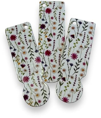 Fun Patterned Metal Trolley Tokens for Mobility, Hand Strength Issues, Long Nails (Flowers)