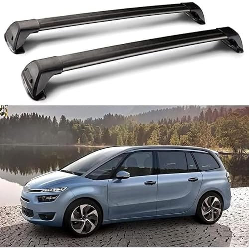 SAXCXCS Dachgepäckträger Dachträger für Citroen C4 Grand Picasso 2014+ Aluminium Dachträger Relingträger Integrierte Dachreling
