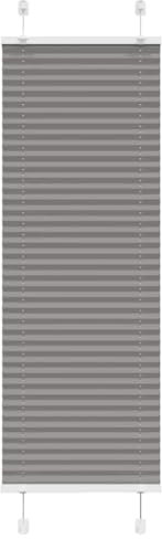 vidaXL Estor Plisado Antracita 45x150 cm Tela Ancho 44,4 cm Poliéster