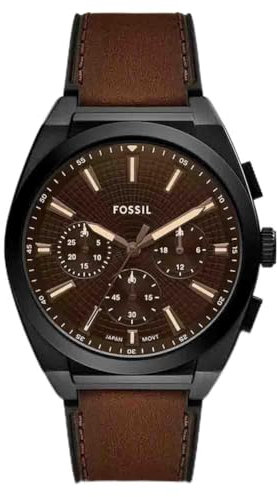 FOSSIL Herren Analog Quarz Uhr mit Leder Armband FS6108