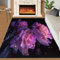 Rosa lila Rosen-Teppiche für Schlafzimmer, 90 x 120 cm, Valentinstagsteppich, rutschfest, waschbar, Sternenviolett, lichtbeständige Matten, romantische Blumen, schmutzabweisend, Teppich für Zuhause