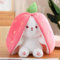 Hasen Verstecken Plüsch Bunny Kuscheltier Hase Klein Gefülltes Kaninchen Mit Karotten Und Erdbeeren Plüschtier Hase Hasenpuppe Hasenplüsch Weiches Plüsch-kaninchen-spielzeug Süsse Kuscheltiere (40cm)