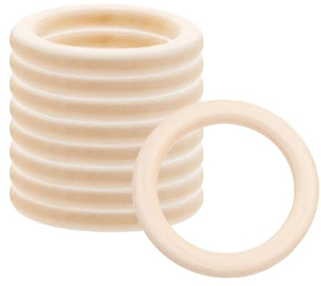 10 Stück Holzringe zum Basteln,Holzringe Anhänger,DIY Holz ringe,Natürliche Hölzern Ringe(5x1cm),Hölzern Baby Spielzeug Machen,Holzringe Hängende Basteln,für Dekoration und Baby Spielzeug