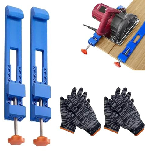 2PCS Adjustable Cutting Machine Base Guide, Circular Saw Guide Rail, Circular Saw Guide, Track Base Rail, Wood Positioning Tool for Woodworking Sawing Professionals DIY Enthusiasts