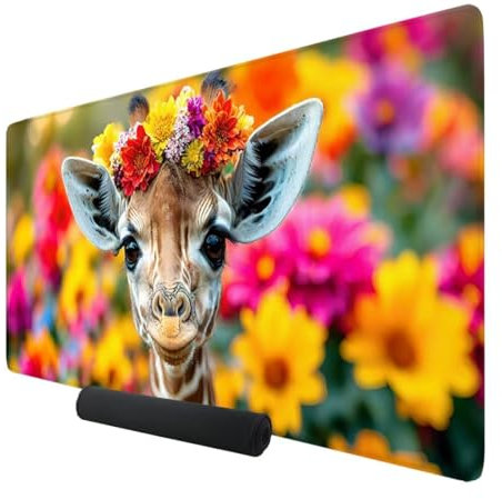 Gaming Mouse Pad Color Large Mouse Mat 600x300x3mm XL Extended Desk Mat, Japanese Mouse Mat Animal, Gaming Keyboard Mousepad, Non-Slip Base and Stitched Edge for PC Work Gaming, Gifts for Men K-96