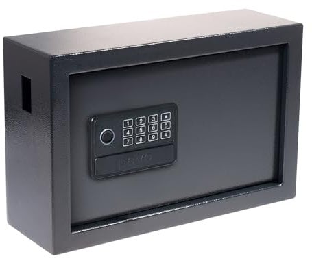 Pavo - Schlüsseltresor/Hochsicherheits-Schlüsselschrank für 20 Schlüssel/Schlüsselsafe/Abmessungen: 310 x 100 x 200 mm/Fingerabdruckleser/Typ-C-Anschlüsse / 20 Schlüsselanhänger - Incl