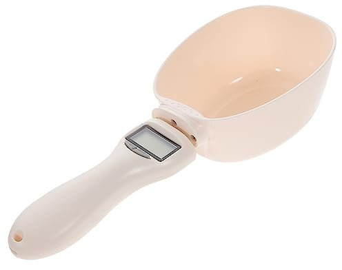 OUNONA 1 Pezzo misurino per pesare cucchiaio da cibo per cani e gatti misurino per cani cucchiaio bilancia digitale cucchiaio per cibo per gatti Elettronica (senza batteria) bianca