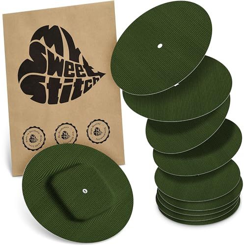 MySweetStitch – 10–25× Cerotto Simplera rotondo, overpatch Ø 70 mm, delicato sulla pelle, impermeabile e traspirante (Olive-Green, 10)