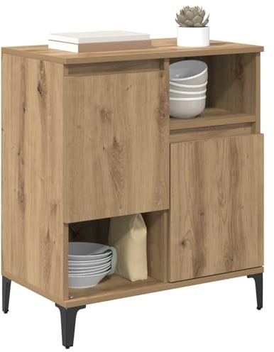 vidaXL Sideboard Artisan oak 60 x 35 x 70 cm Engineered wood, Stylish Rectangular Sideboard, Durable Indoor Storage Unit, Modern Cabinet for Living Room, Ample Functional Organization