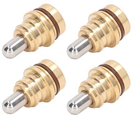 Cocoarm Joystick Button Set Brass Alloy Steel Joystick Lever 4Pcs Replacement Kit with Rubber Sealing Easy Push Compact Fit for Heavy Duty Car Controller Handle