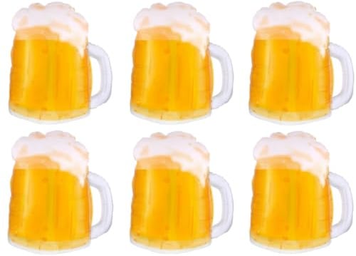 6 Stück Bier Luftballon Set, XXL Riesenballon Bierglas Folienballon (57 x 75,5 cm), Bier Deko für Oktoberfest, Bierthema Party Dekoration und Geburtstag