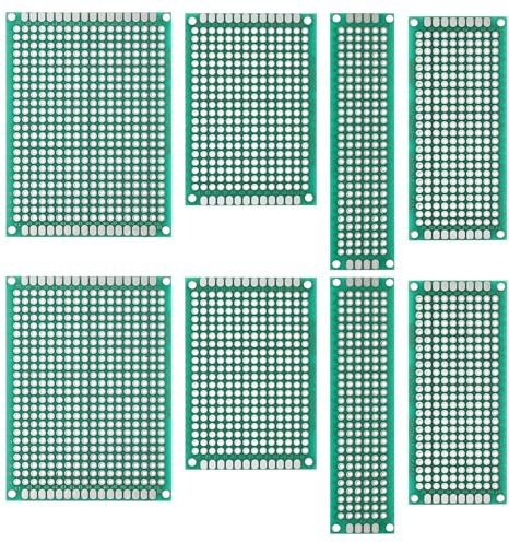 Toyvian Universal Small Breadboard Pcb Board with Precise Design and Good Working Performance, Green Glass Fiber Circuit Board for Daily DIY Soldering and Maintenance Experiments, Pitch