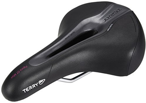Terry Figura GT Max Woman Sattel mit CrMo-Gestell und WeatherMax Dura Silk Obermaterial in der Farbe Schwarz, Sitzbreite: 12cm - 15cm, 423 006 07