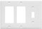 Enerlites 881132-W - Placa de pared con interruptor de palanca individual, 3 bandas, tamaño estándar, policarbonato irrompible, color blanco