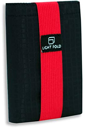 LIGHT FOLD Portefeuille Homme pour Un Rangement Facile - Porte-Cartes Ultra Fin pour 12 Cartes Bancaires & Billets - Portefeuille Minimaliste avec Protection RFID et Bande Élastique de Sécurité