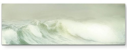 Paul Sinus Art Leinwandbilder | Bilder Leinwand 120x40cm Wellen auf dem Meer