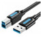 VENTION Cable Impresora USB 2m Cable de escáner USB 3.0 tipo A de alta velocidad para HP/Epson/Dell/Canon/Lexmark/Xerox/Brother/Samsung etc.