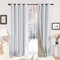 Deconovo Set mit 2 Vorhängen, Grau, für Schlafzimmer, Jungen, aus Leinen, mit Ösen, Blickdicht, 117 x 229 cm, moderner Fenstervorhang, Wohnzimmer, Küche