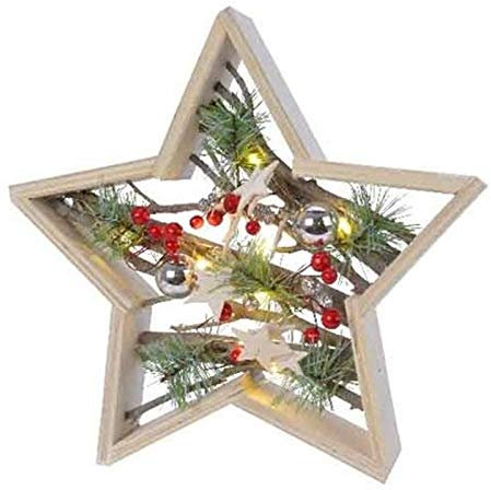 Kaemingk LED-Stern, batteriebetrieben, Weihnachtsdekoration, Lichterkette, Mehrfarbig, 8719152941025