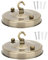Mumusuki 2PCS Eisen Kronleuchter Hängende Platte Haken Deckenleuchte Baldachin Vogelkäfig Laterne Haken Kristall Lampensockel Dekoration DIY Fitting Zubehör(Bronze)