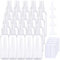 ELCOHO 20 Pieces Clear Spray Bottles Plastic Fine Mist Spray Bottles Refillable Bottle with Funnels and Labels for Cleaning, Travel, 120 ml