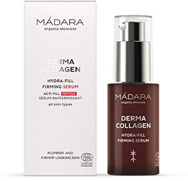 MADARA Organic Skin Care Derma Collagen Hydra-Fill Straffendes Serum – 30 ml | Anti-Aging-Peptidserum für Festigkeit und Elastizität