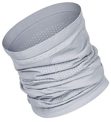 BRUBECK R-Tube Schlauchschal Herren | Schlauchtuch klimaregulierend | Funktionstuch atmungsaktiv | Laufen | Radfahren | Gr. L - XL | Grau | KM10840
