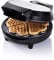 Bestron Gaufrier pour Gaufres Classiques en Forme de Coeur, Gaufrier avec Revêtement Anti-Adhésif pour Gaufres en Forme de Coeur, 700 Watts, Couleur: Argent