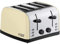 Russell Hobbs 28363 Stainless Steel Toaster, 4 Slice with Variable Browning Settings and Removable Crumb Trays, Cream