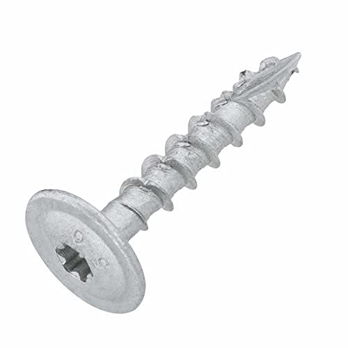 Pfostenverbinderschraube 8x50 mm, 100 Stück, ETA Zulassung, gehärtet mit Korrisionsschutz Zink-Lamellenbeschichtung, Pfostenschraube TX40