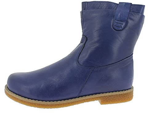 Andrea Conti Damen Stiefelette Boot besonderer Schaft Lasche flach 0342926, Größe:40 EU, Farbe:Blau