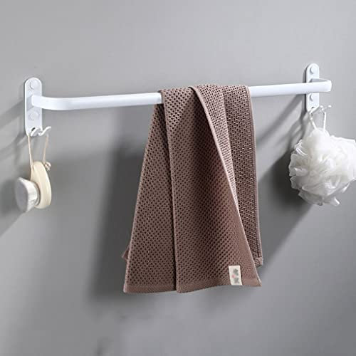 RETYOVE Porte-Serviettes Blanc Mural Barres Porte-Serviettes Multicouche avec Crochets Espace Aluminium Porte Serviette pour Salle de Bain, Cuisine d'hôtel, Style Contemporain 1 Layer 60cm