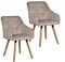 ESTEXO 2/4/6/8x Vintage - Esszimmerstuhl Ilmar, Stühle, Vintage, Esszimmerstühle, Stoffbezug, Stuhl (2 Stück, Beige/Grau Samt)