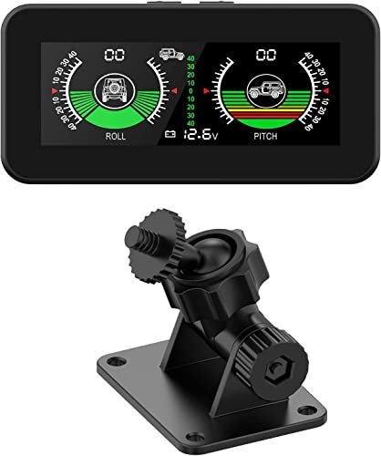 GPS Neigungsmesser Offroad KFZ Neigungsmesser DC 5V-30V Digitales Auto Neigungsmesser Ebene Neigung Messgerät Dual Mode (Doppeldisplay)