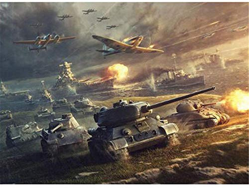 Yingxin34 5000 Teile Puzzles Puzzle Kunstsammlung Panzer und Kriegsschiffe Puzzles für Erwachsene DIY Artwork Decor Geschenke-61.61x41.53 Zoll (156.5 x 105.5cm)