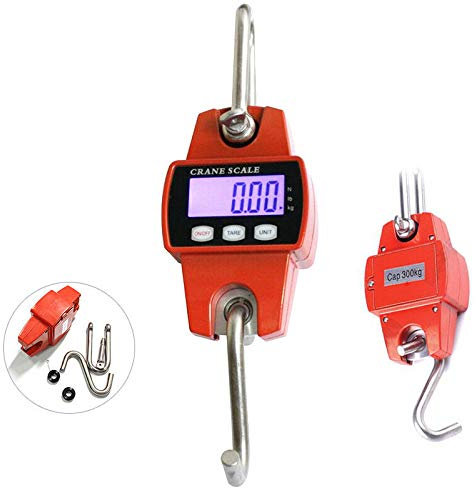 Elektronisch Hängewaage, 300KG Kranwaage Digital Hängewaage Wildwaage Zugwaage Industriewaage LCD Display, Einfache Bedienung