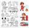 GLOBLELAND Feuerwehrmann Klare Stempel Feuer Hydrant Feuerwehrauto Silikon Klare Stempel Siegel für Karten Basteln DIY Scrapbooking Foto Journal Album Dekoration