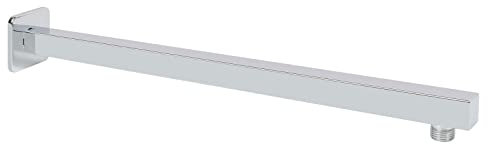 HarJue Shower Arm, Rain Shower Head Extension Extender, With Flange and Teflon Tape, Made of Thicken Stainless Steel for Bathroom Rainfall Shower (20 Inch, Chrome)