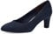Tamaris Damen Pumps Textil Blockabsatz Vegan; NAVY, EU 43