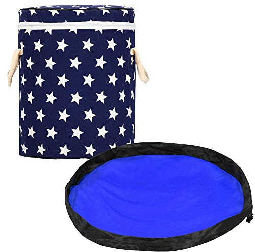 SPRINGOS Kinder Spielzeugtasche Aufbewahrungsbeutel Aufräumsack mit Matte 43 Liter Spielzeugsack