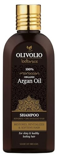 Olivolio Repair Shampoo mit 85% natürlichen Inhaltsstoffen & 100% Bio Arganöl - ohne Mineralöl und Parabene - für trockenes & geschädigtes Haar - 200 ml