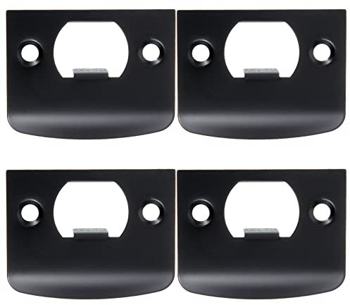 Angoily 4pcs Stainless Steel Deadbolt Strike Plate Kit for Door Reinforcement Door Lock Cover Security Functionality