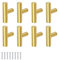 JANDH Schrankknopf Gold, 8 Stück T-Form Stangengriff, Schubladenknopf, Möbelknopf, Edelstahlmaterial, Geeignet für Schubladen, Möbel, Schränke, Kleiderschränke