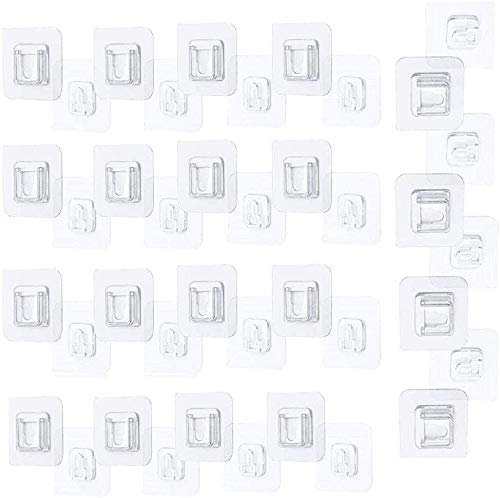 WWART 10/20 Paar Doppelseitige Klebende Wandhaken, Selbstklebende Wandhaken Doppelseitig, Selbstklebende Hochleistungshaken Außenbereich (Size : 20 Paar)