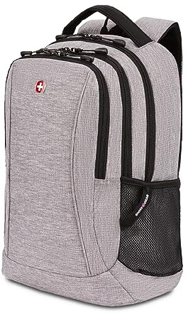 SwissGear 5668 Laptop Backpack, Light Grey Heather, 18.25 Inches, 5668 Laptop Backpack