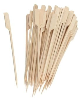 Fackelmann 9907950 Lot de 150 Pics à Brochettes en Bois, Piques Apéro, Bambou, 15 cm