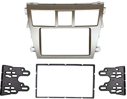 Herklotzn 2 DIN Radio Stereo per Automobile Lettore DVD Cruscotto Regolazione pannello per Vios 2007-2012, Belta 2005-2008, Sedan 2006+