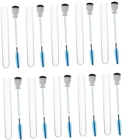 Angoily 30pièces Pinceaux à Professionnels Tube Transparent Avec Paillettes Pour Maquillage Des Yeux Et Soin Des Brosse à Sourcils